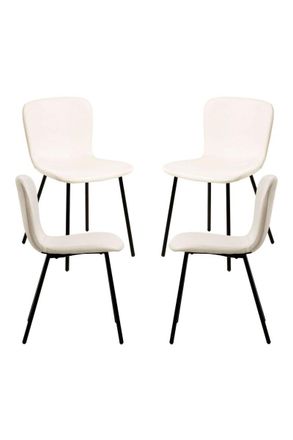 Regalos Miguel Packs Sillas Comedor - Pack 4 Sillas Welna Tela - Beige
