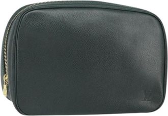 Louis Vuitton Pre-owned Vintage Leren Clutch - Dames - Vintage Clutch - Groen - ONE Size - Leer - Vintage