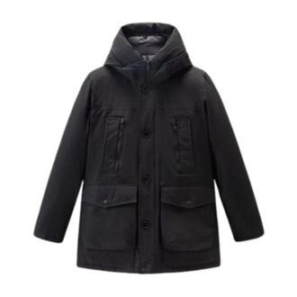 Woolrich Zwarte Parka Jas Aw 23 - Heren - Winterjassen - Zwart - S - Jassen