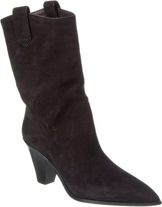 Aquazzura Boogie Suede Cowboy Bootie