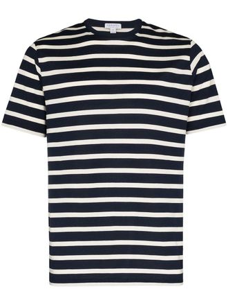 Sunspel T-shirt a righe - Blu