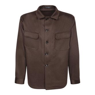 Tagliatore Heren, Overhemden, Bruin, Maat: L