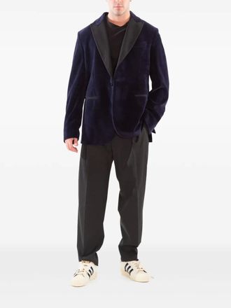 Circolo 1901 velvet blazer - men - Polyester/Cotton - 50 - Blue