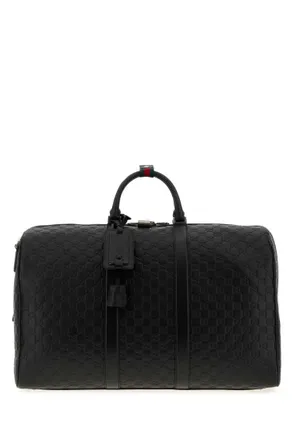Gucci Black GG Emblem large duffle bag