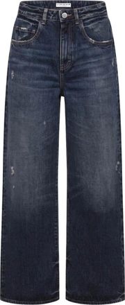 Icon Denim Los Angeles Jeans, Dames, Blauw, W24, Katoen, Poppy Wide Leg Jeans