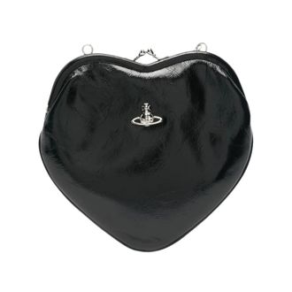 Vivienne Westwood Bolso de Hombro Belle con Marco de Coraz&oacute;n - Bags - Mujer - Negro - ONE SIZE
