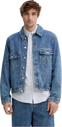 Won Hundred Jassen, Heren, Blauw, XL, Denim, Denim Jack met Klepzakken