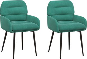 vidaXL Sillas De Comedor 2 Uds. Terciopelo Tuquesa 59 X 59,5 X 90 Cm Vidaxl