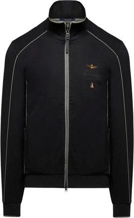 Aeronautica Frecce Tricolori Volledige Rits Sweatshirt - Heren - Sweatshirts & Hoodies - Zwart - Maat: 3XL Zijde