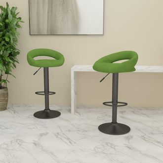 vidaXL Taburetes De Cocina 2 Uds Terciopelo Verde Claro Vidaxl