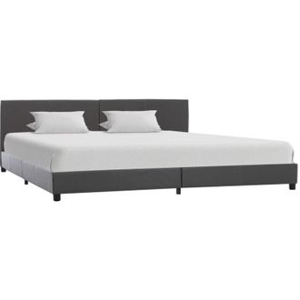 vidaXL Estructura De Cama De Cuero Sint&eacute;tico Gris 180x200 Cm Vidaxl