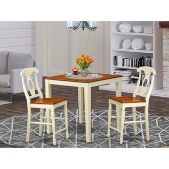 East West Furniture 3 Pc counter height Dining set - counter height Table and 2 Kitchen Chairs