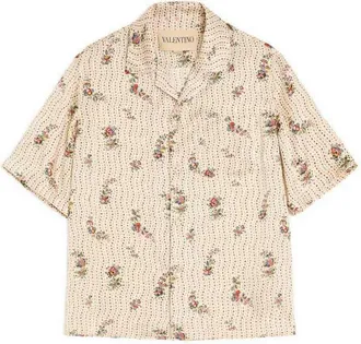 Valentino Papier Floral Bowling Shirt