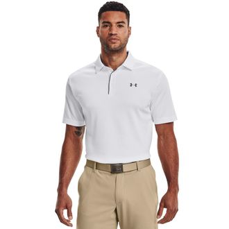 Under Armour Poloshirt UNDER ARMOUR TECH POLO, Herren, Gr. 4XL, wei&szlig;, graphite, graphite, Obermaterial: 100% Polyester, normal, Shirts Poloshirt, gerader Rumpfabsc