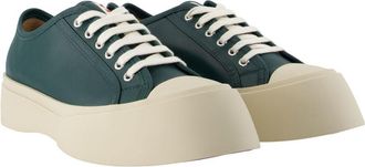 Marni Mens Calfskin Leather Sneaker Green