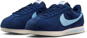 Nike Cortez Suede Sneaker in Navy/Celestine Blue/Sail at Nordstrom, Size 10.5
