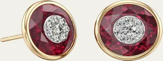 Bhansali 18K Fusion Stone and Brilliant Diamond Stud Earrings, 10mm