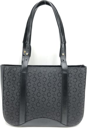 Celine Black C Macadam Canvas Tote Womens Bag (Pre-Owned)