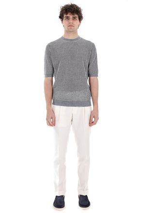 Ballantyne Jacquard Cotton-Linen T-Shirt