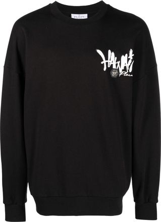 Philipp Plein Hawaii long-sleeve sweatshirt - men - Cotton - XXXL - Black
