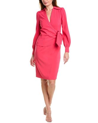 Elie Tahari Wrap Bodice Dress