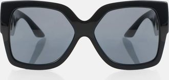 Versace Greca embellished oversized sunglasses