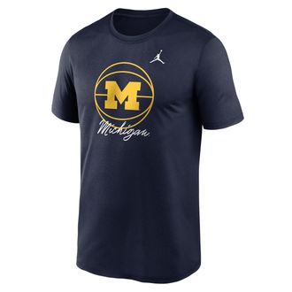 Nike Jordan Michigan Primetime Nike Mens Dri-FIT College T-Shirt in Blue | NKGK41SMWN-ARX