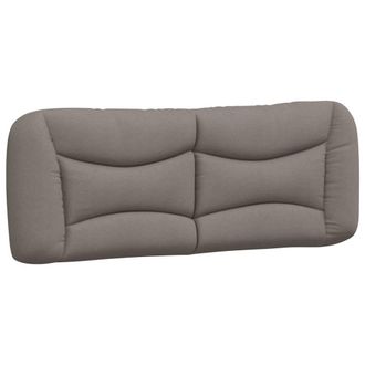 vidaXL Cabecero De Cama Acolchado Tela Gris Taup&eacute; 140 Cm Vidaxl