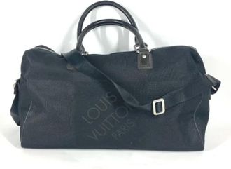 Louis Vuitton Tweedehands Canvas Louis Vuitton tassen - Dames - Vintage Weekendtas - Zwart - ONE Size - Vintage