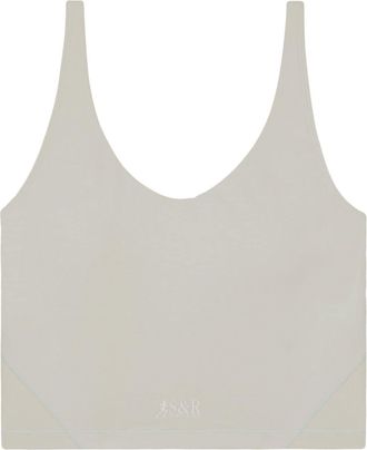 Sporty & Rich Action sports cropped top - women - Polyamide/Elastane - L - Neutrals