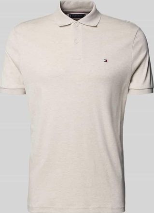 Tommy Hilfiger Regular Fit Poloshirt aus reiner Baumwolle Modell LIQUID COTTON in Offwhite, Gr&ouml;&szlig;e XXL