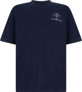 Dr&ocirc;le de Monsieur Graphic T-shirt - Heren - T-shirts - Blauw - S - Katoen - Tops