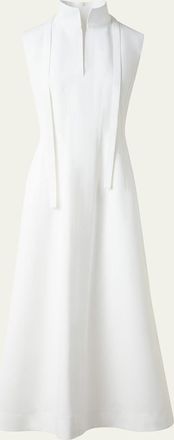 Akris Fit-and-Flare Cotton Midi Dress