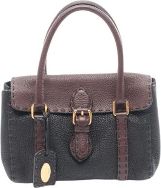 Fendi Pre-owned Handbags, female, Multicolor, Size: ONE SIZE Pre-owned Selleria Mini Linda Leather Handbag