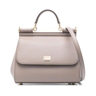 Dolce & Gabbana Handbags, female, Gray, Size: ONE SIZE Sicily Tote