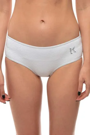 Karl Lagerfeld White Stripes Bikini Bottom Swimwear