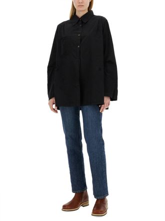Our Legacy Oversized Cotton-Cupro Blend Shirt - Black