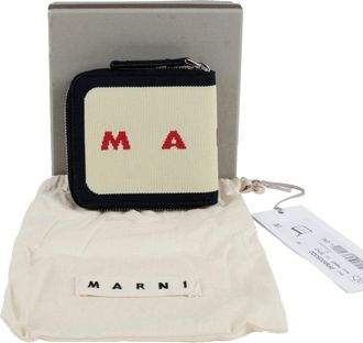 Marni Logo Knit Zipper Wallet