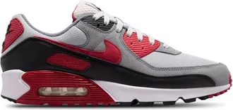 Nike Mens Air Max 90 - Running Shoes - White / Grey / Red Size 10.0