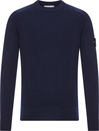 Stone Island COMPASS LOGO CREW NECK WOOL SWEATER - Stone Island - Man