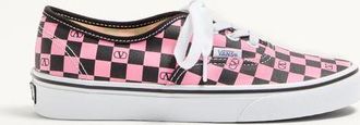 Valentino Garavani Sneaker Low-Top Valentino Garavani And Vans In Tessuto Con Stampa VLogo Checkerboard Donna PINK ORCHID/NERO 36.5