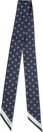 Mulberry tree-jacquard scarf - unisex - Polyester - One Size - Blue
