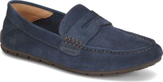 B&oslash;rn Liam Penny Loafer in Navy Distressed at Nordstrom Rack, Size 10.5