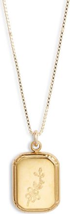 Set & Stones Audrey Birth Flower Pendant Necklace in Gold /May-Lily Of The Valley at Nordstrom
