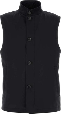 Ermenegildo Zegna Motorin Mouwloze Jas - Heren - Bodywarmers - Blauw - L - Polyester - Jassen