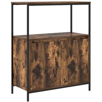 vidaXL Mobile da Bagno con Ripiani Rovere Fumo 76,5x35x95 cm - Vidaxl