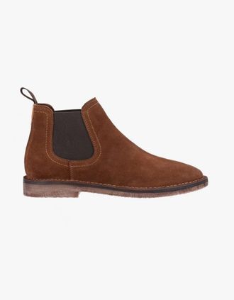 Hush Puppies Mens Hush Puppies SHAUN Mens Suede Chelsea Boots Tan - Brown - Size: 12