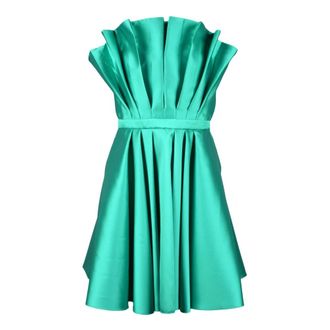 Simona Corsellini Damesjurk - Dames - Feestkleedjes - Groen - M - Polyester - Kleedjes