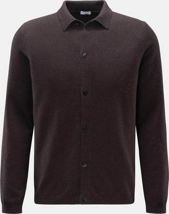 Braun Hamburg Men - Cashmere cardigan dark brown