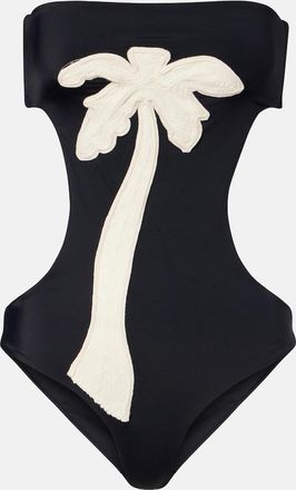 Johanna Ortiz Cutout embroidered swimsuit